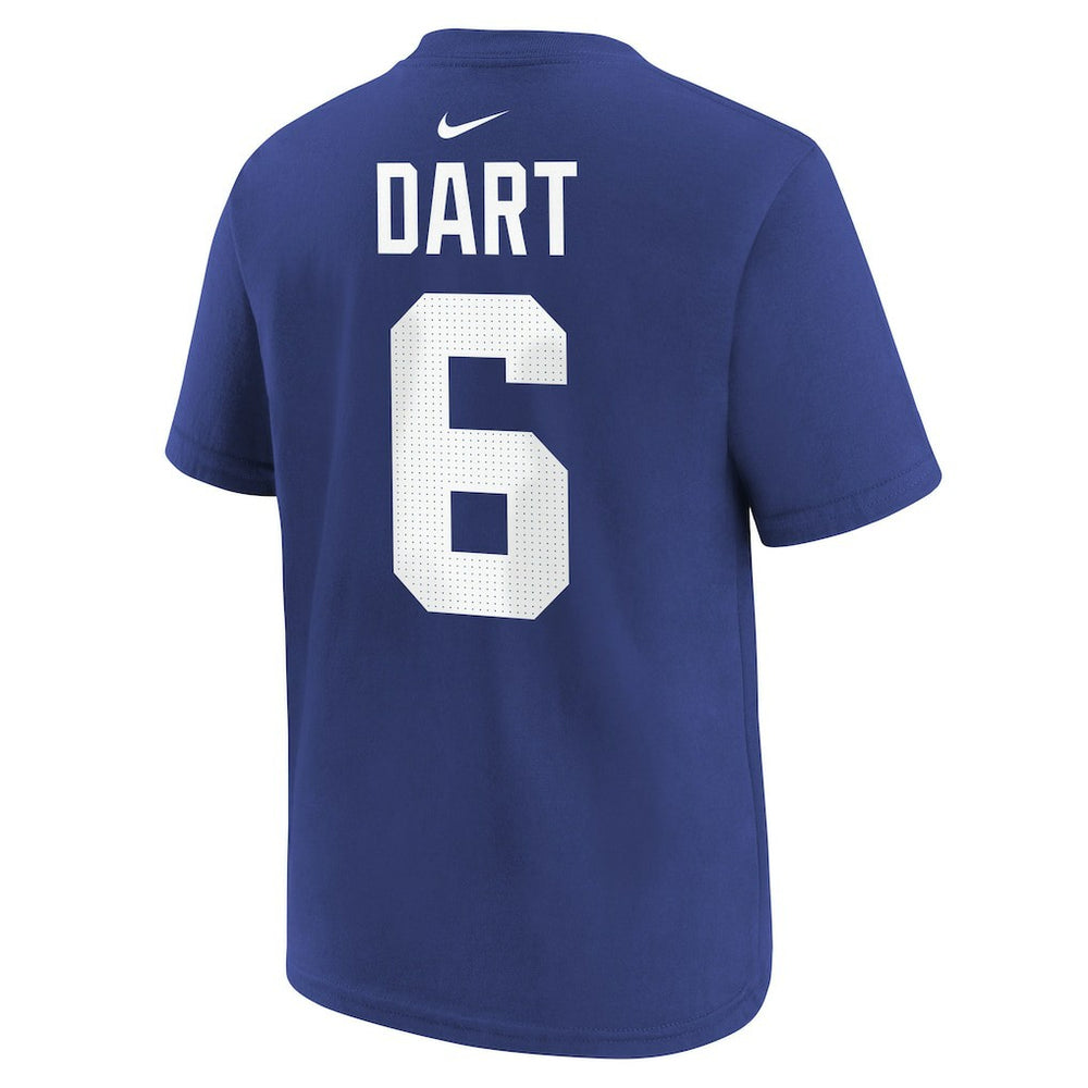 Jaxson Dart New York Giants Youth Name & Number T-Shirt Royal