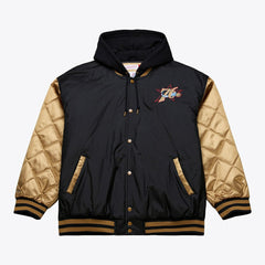 Philadelphia 76ers Hardwood Classics 76 Originals Collection Fushion Full-Snap Hoodie Jacket Black