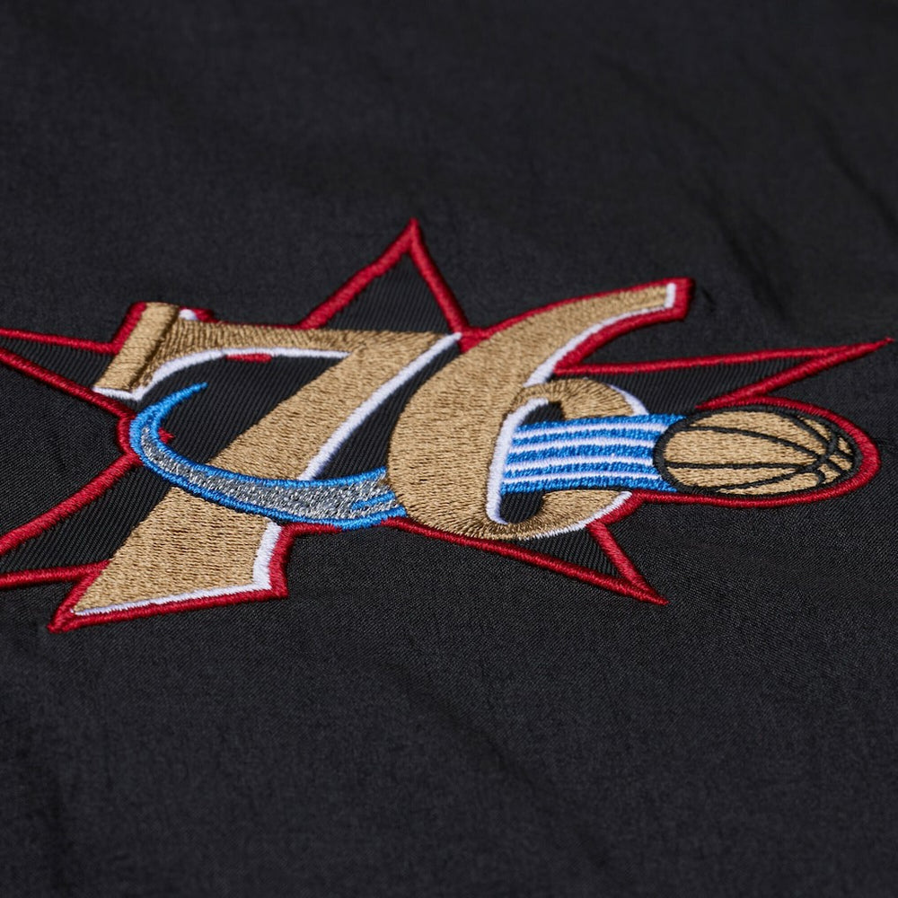 Philadelphia 76ers Hardwood Classics 76 Originals Collection Fushion Full-Snap Hoodie Jacket Black