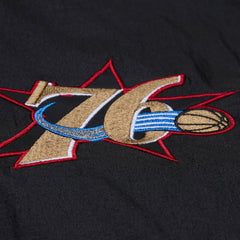 Philadelphia 76ers Hardwood Classics 76 Originals Collection Fushion Full-Snap Hoodie Jacket Black