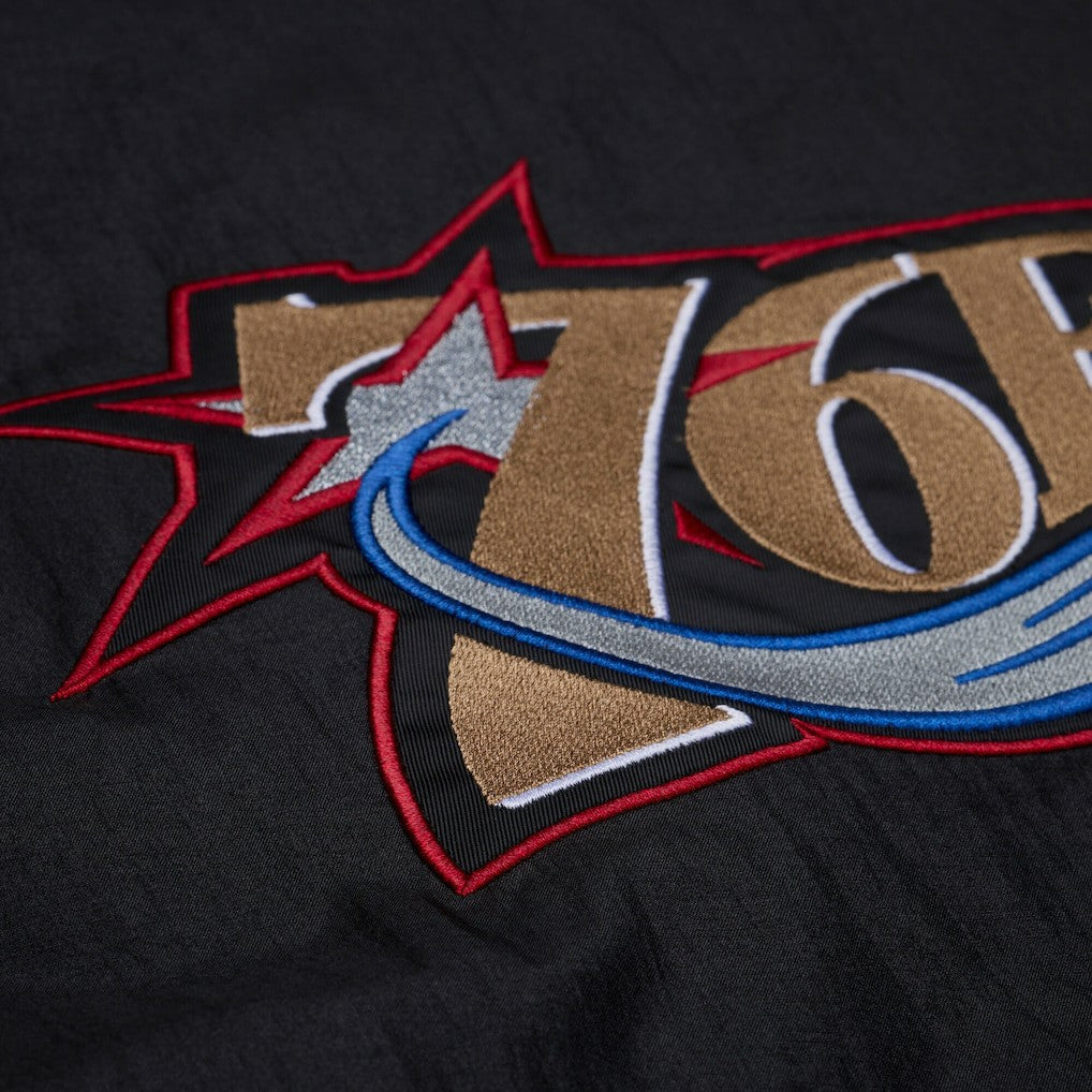 Philadelphia 76ers Hardwood Classics 76 Originals Collection Fushion Full-Snap Hoodie Jacket Black