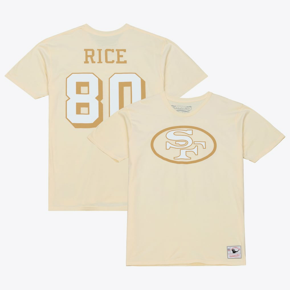Jerry Rice San Francisco 49ers Sandman Name & Number T-Shirt Cream