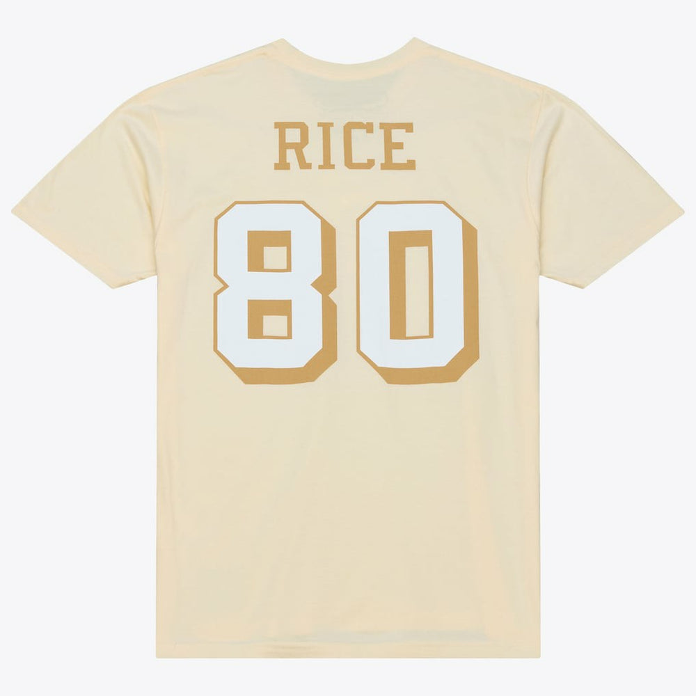 Jerry Rice San Francisco 49ers Sandman Name & Number T-Shirt Cream
