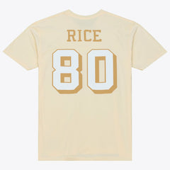 Jerry Rice San Francisco 49ers Sandman Name & Number T-Shirt Cream