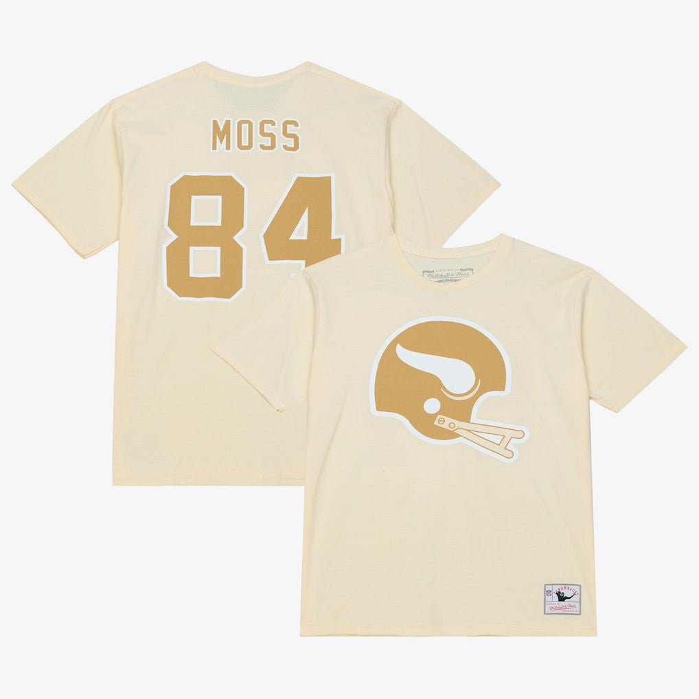 Randy Moss Minnesota Vikings Sandman Name & Number T-Shirt Cream