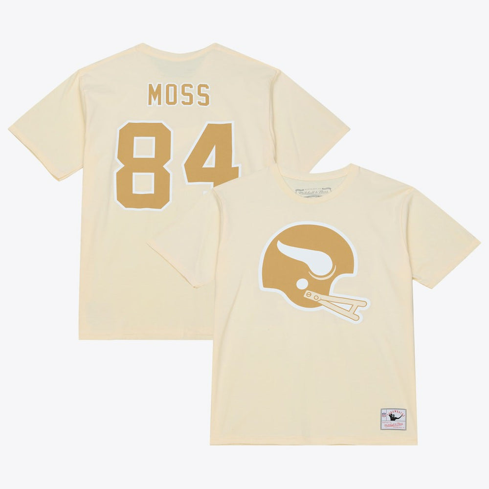 Randy Moss Minnesota Vikings Sandman Name & Number T-Shirt Cream