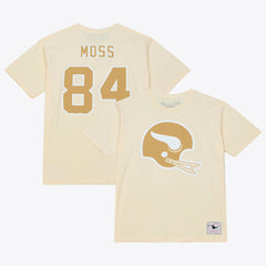 Randy Moss Minnesota Vikings Sandman Name & Number T-Shirt Cream