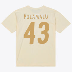 Troy Polamalu Pittsburgh Steelers Sandman Name & Number T-Shirt Cream