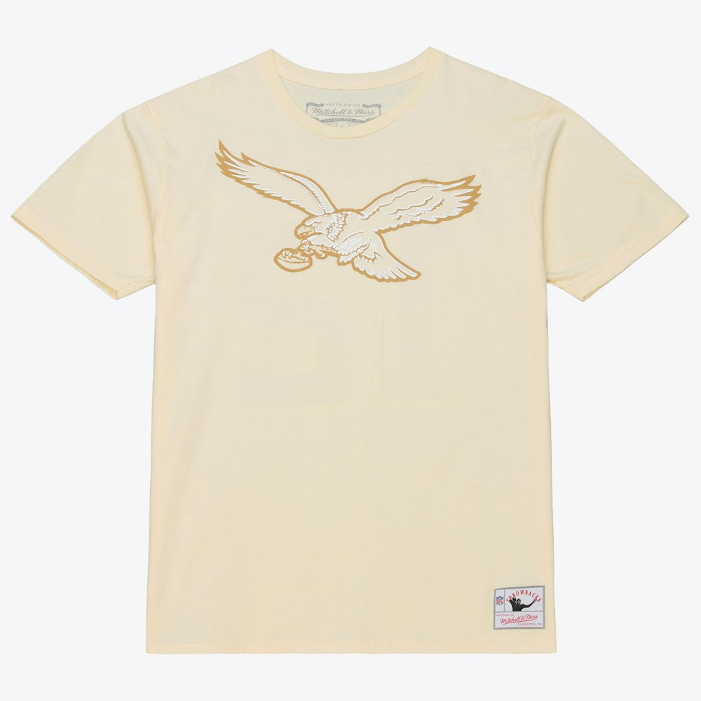Randall Cunningham Philadelphia Eagles Sandman Name & Number T-Shirt Cream