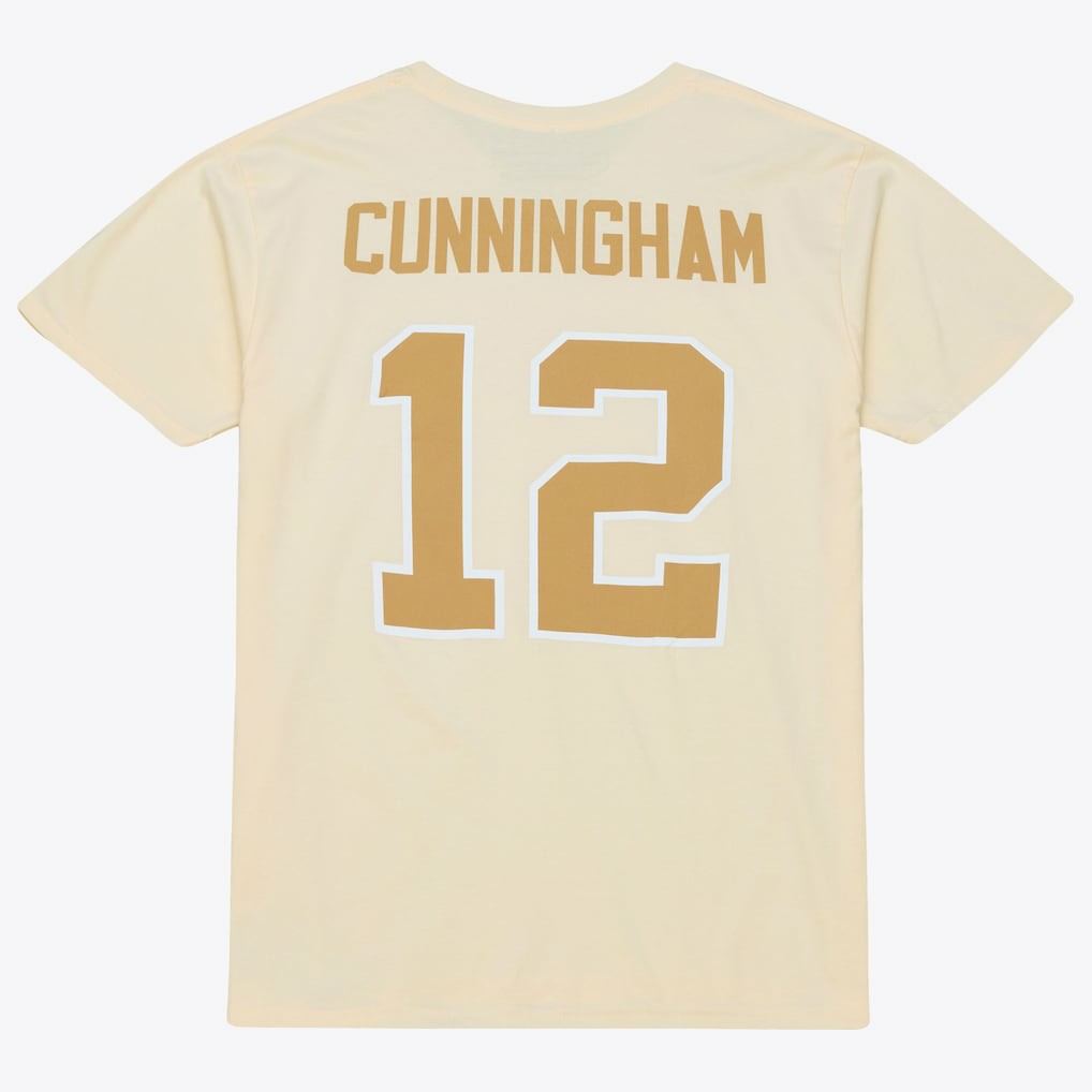 Randall Cunningham Philadelphia Eagles Sandman Name & Number T-Shirt Cream
