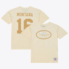 Joe Montana San Francisco 49ers Sandman Name & Number T-Shirt Cream