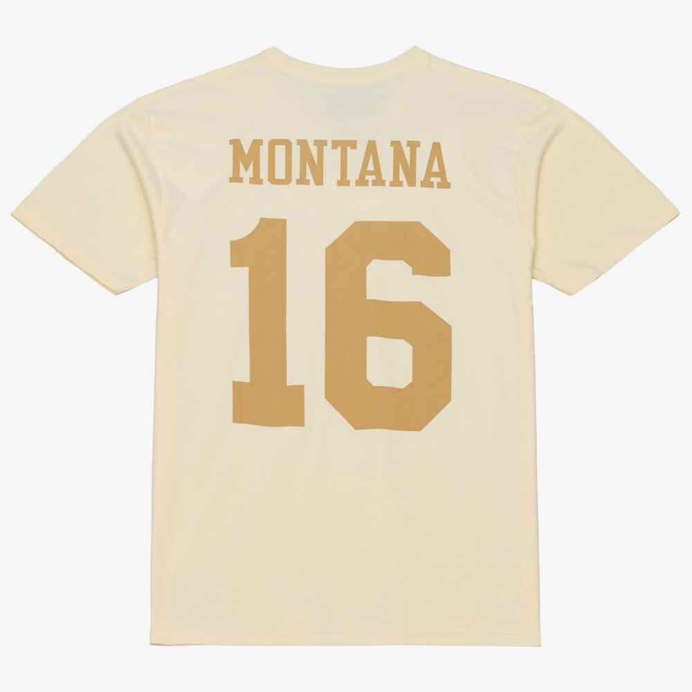 Joe Montana San Francisco 49ers Sandman Name & Number T-Shirt Cream
