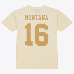 Joe Montana San Francisco 49ers Sandman Name & Number T-Shirt Cream