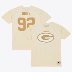 Reggie White Green Bay Packers Sandman Name & Number T-Shirt Cream