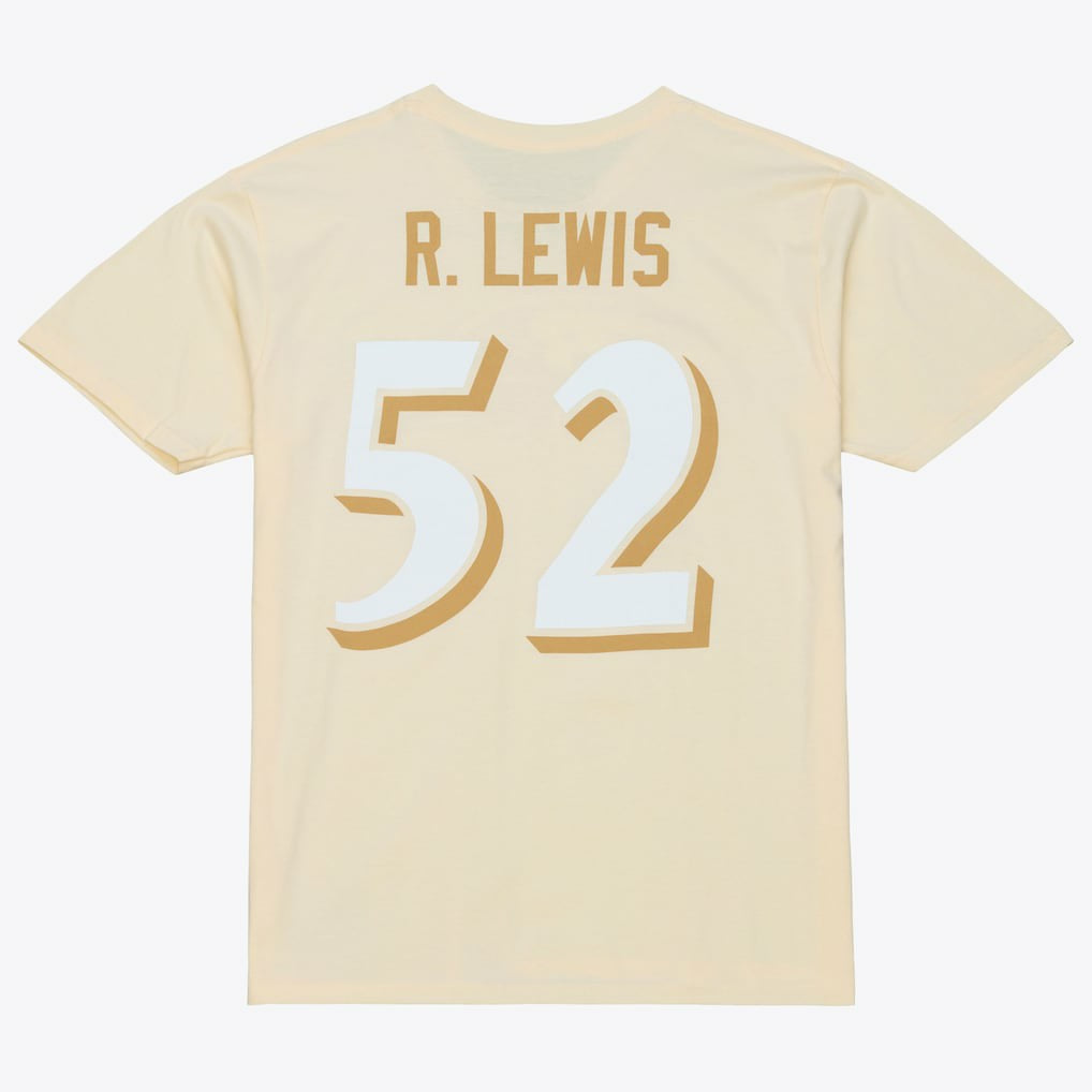 Ray Lewis Baltimore Ravens Sandman Name & Number T-Shirt Cream