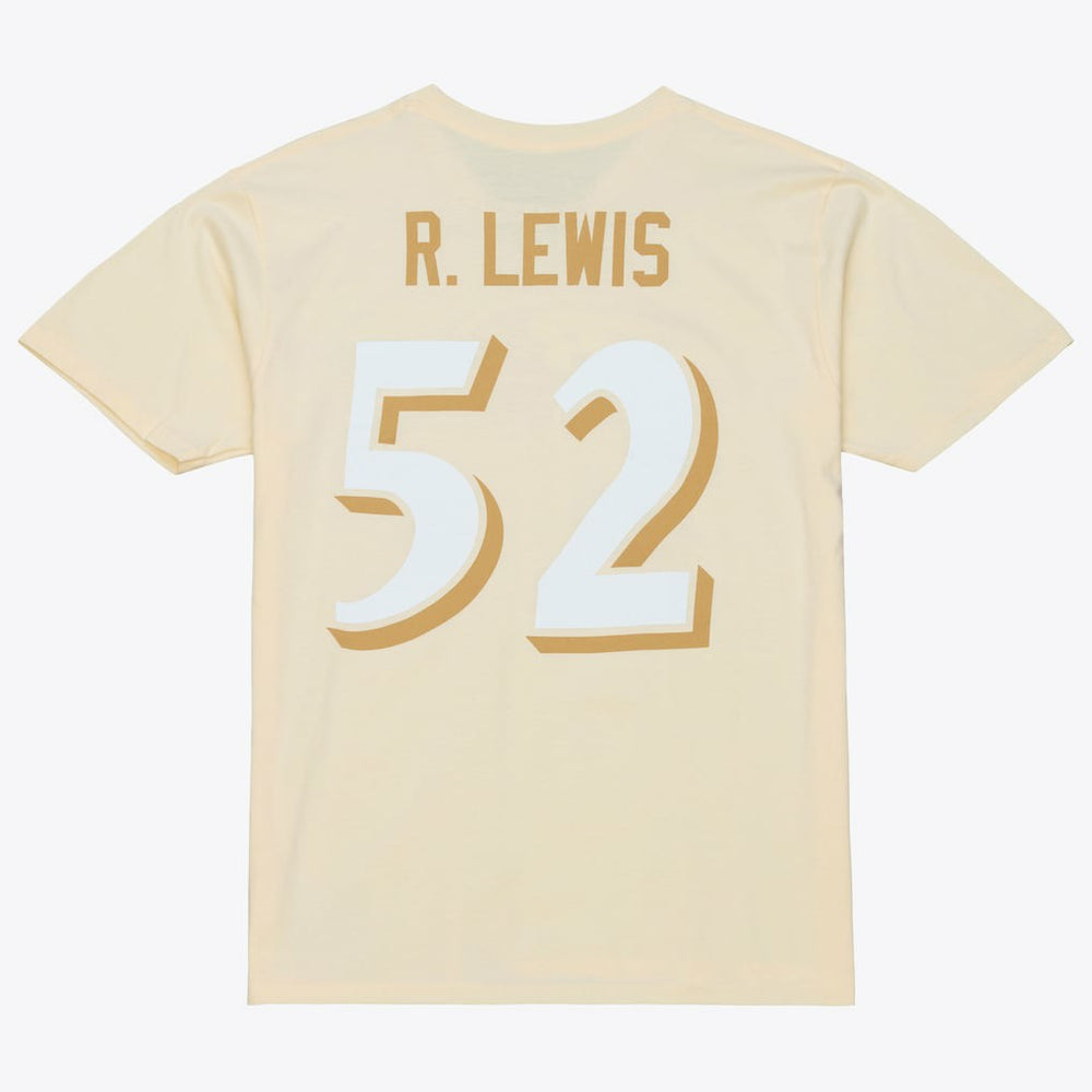 Ray Lewis Baltimore Ravens Sandman Name & Number T-Shirt Cream