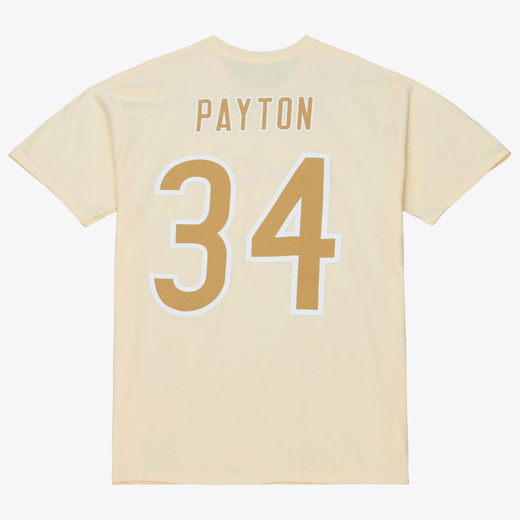 Walter Payton Chicago Bears Sandman Name & Number T-Shirt Cream