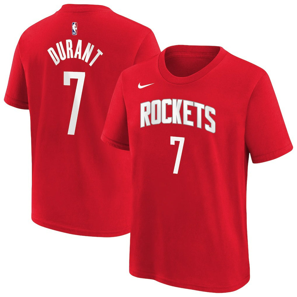 Kevin Durant Houston Rockets Youth Icon Name & Number T-Shirt Red