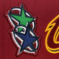 Cleveland Cavaliers x Billie Eilish Hardwood Classics Patch Snapback Hat Wine/Gold