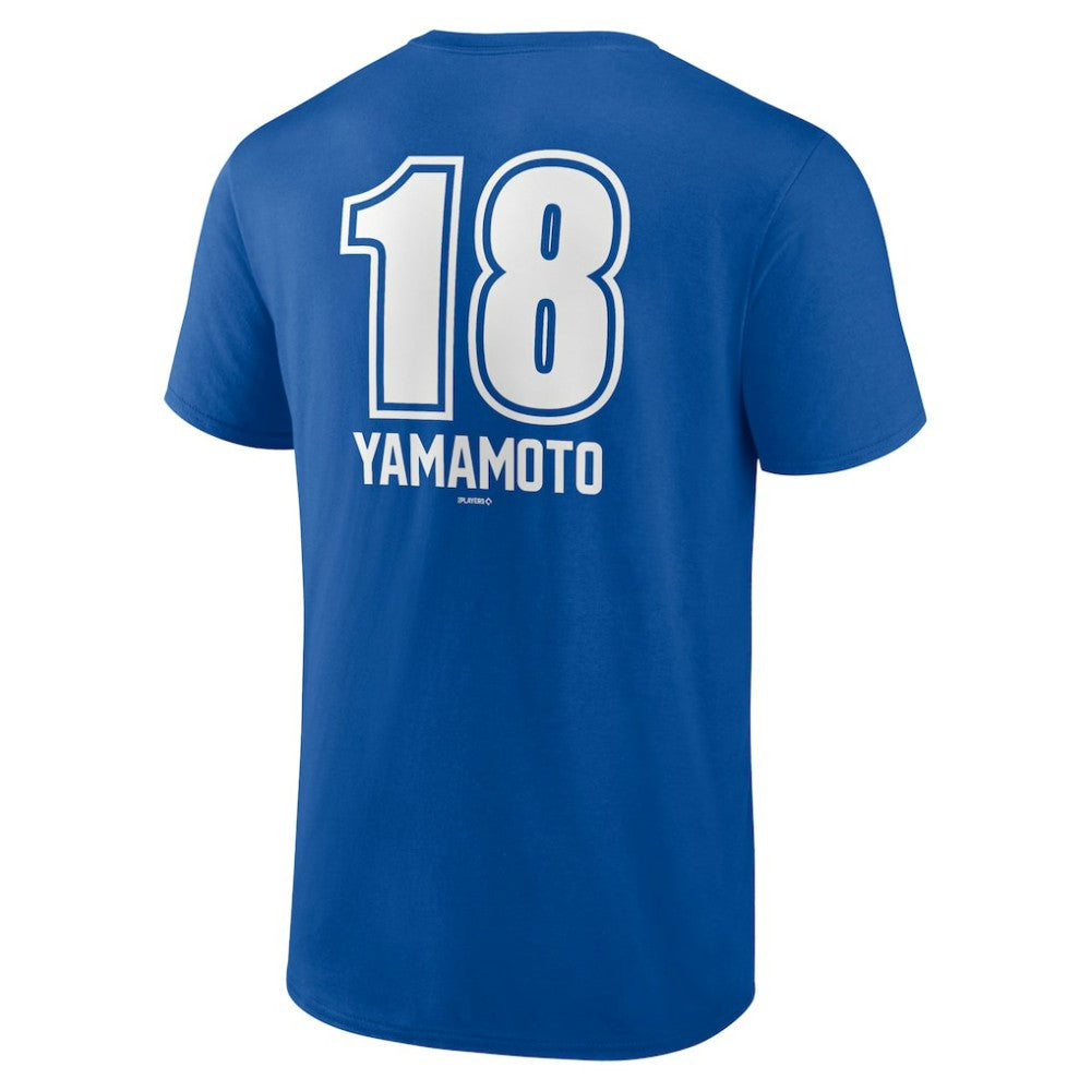 Yoshinobu Yamamoto Los Angeles Dodgers Fastball Player Name & Number T-Shirt - Royal T-shirts