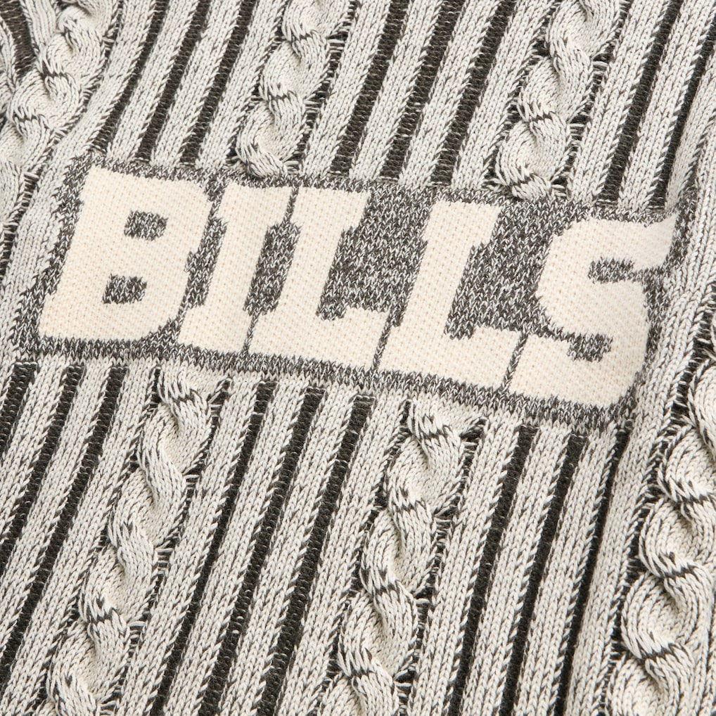 Buffalo Bills Off Season x NFL Unisex Cable Knit Sweater Cream/Gray