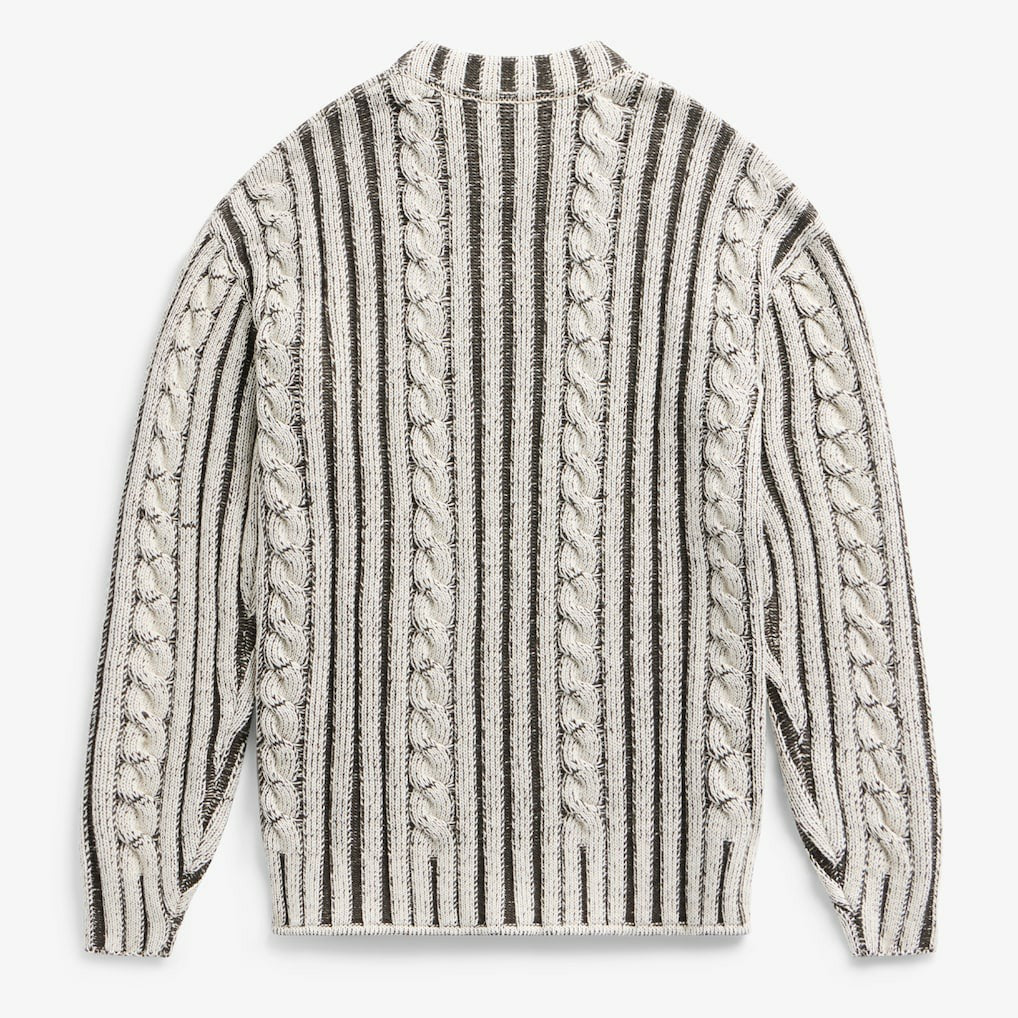 Philadelphia Eagles Off Season x NFL Unisex Cable Knit Sweater Cream/Gray