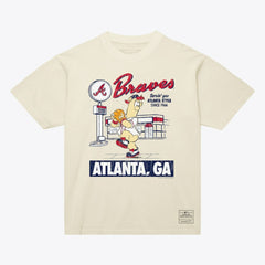 Atlanta Braves Mitchell & Ness Deli T-Shirt - Cream T-shirts