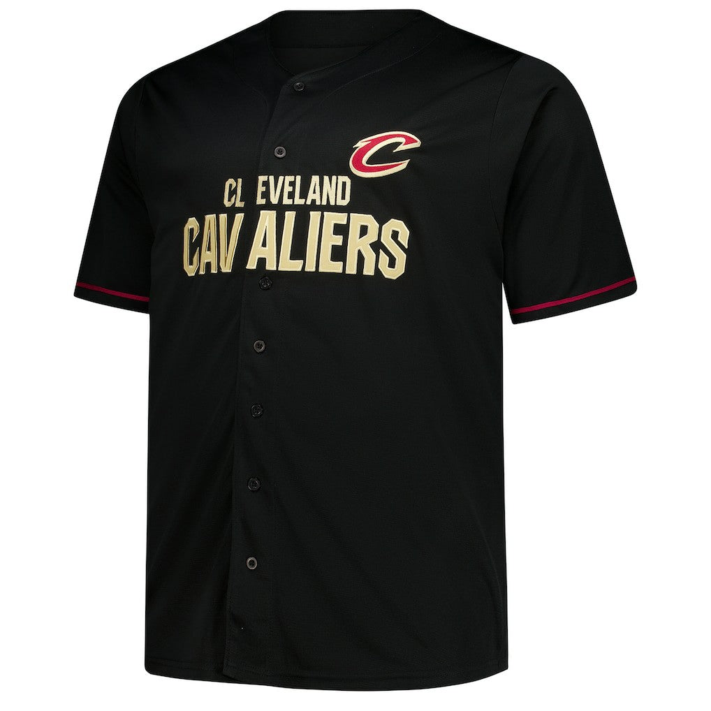 Cleveland Cavaliers Big & Tall Pop Full-Button Jersey Black