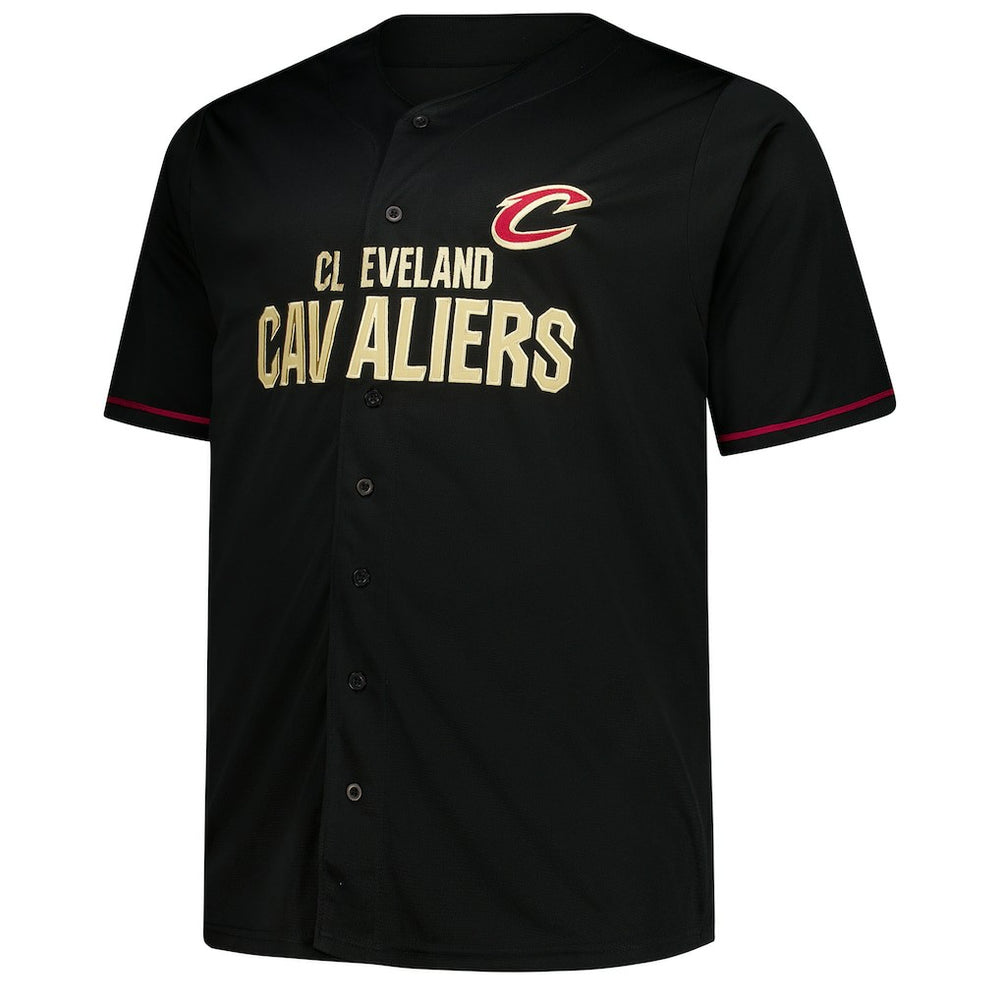 Cleveland Cavaliers Big & Tall Pop Full-Button Jersey Black