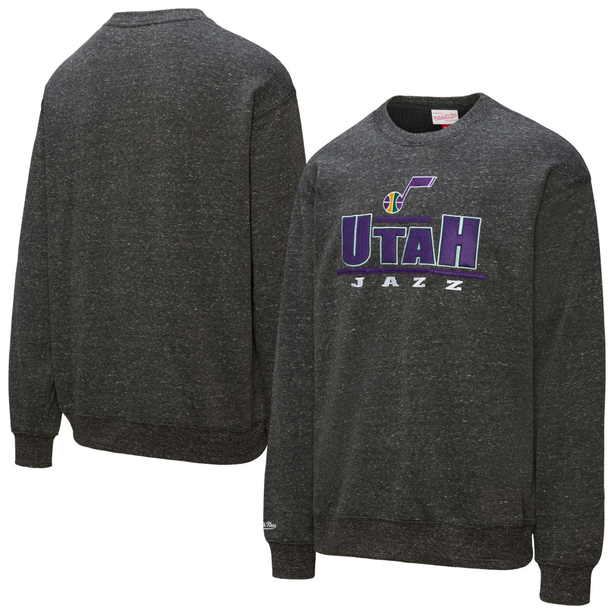 Utah Jazz Throw It Back Fleece Sweatshirt Black