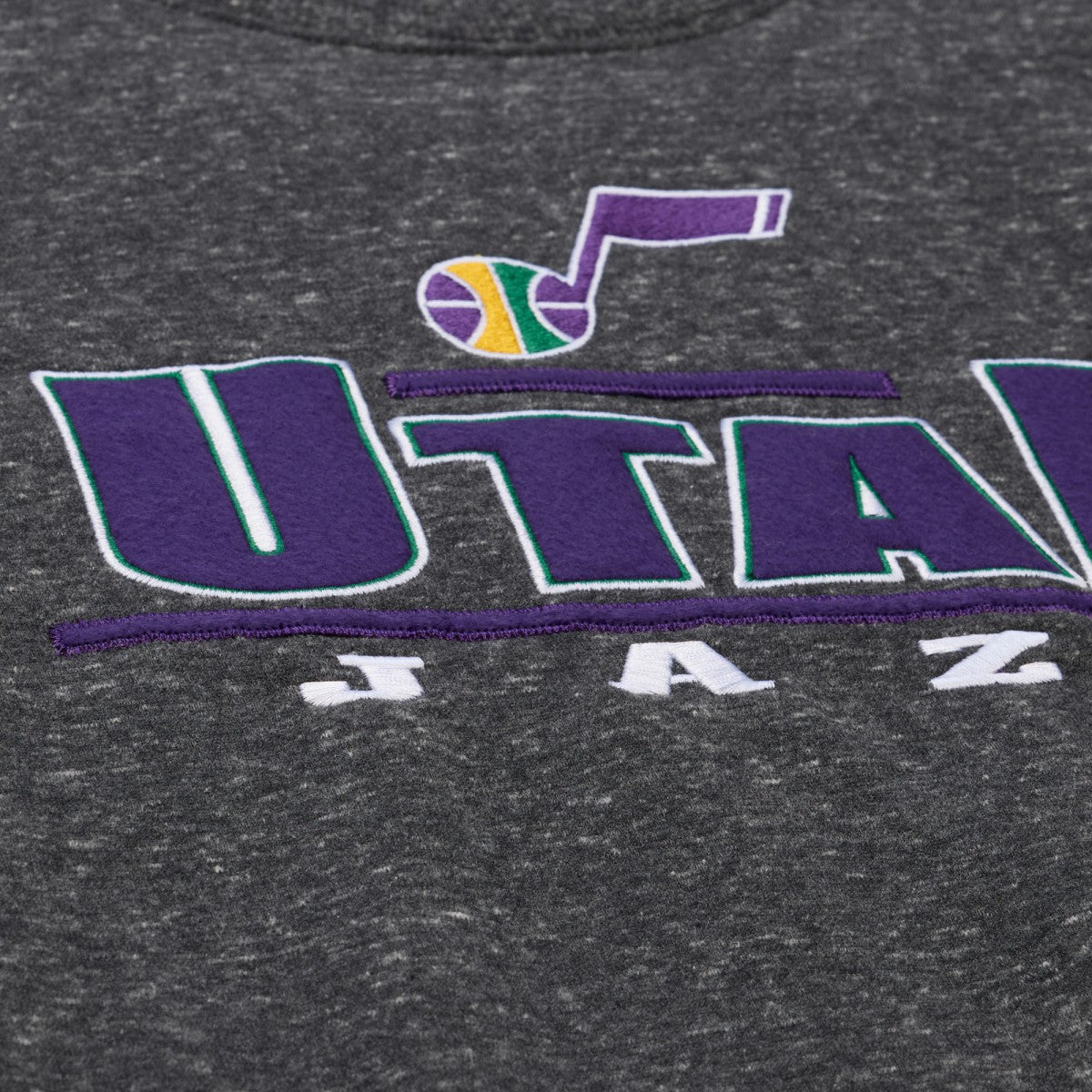 Utah Jazz Throw It Back Fleece Sweatshirt Black