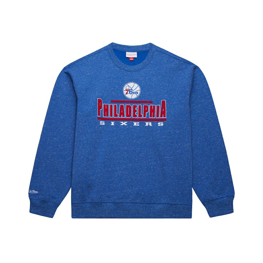 Philadelphia 76ers Throw It Back Fleece Sweatshirt Royal
