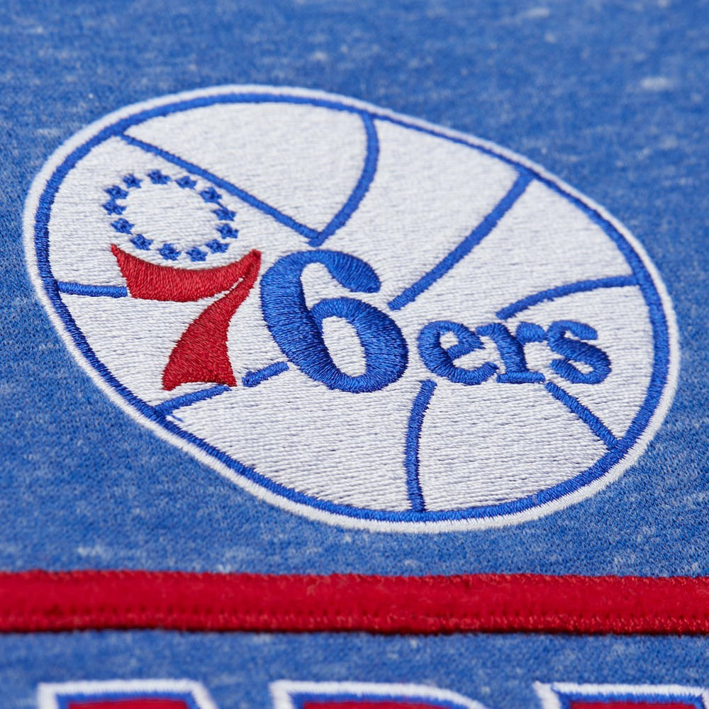 Philadelphia 76ers Throw It Back Fleece Sweatshirt Royal