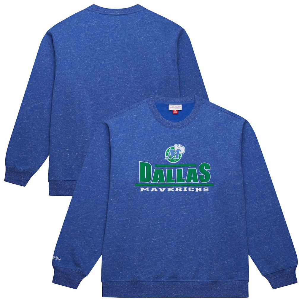 Dallas Mavericks Throw It Back Fleece Sweatshirt Navy