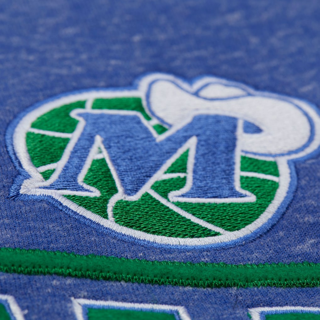 Dallas Mavericks Throw It Back Fleece Sweatshirt Navy