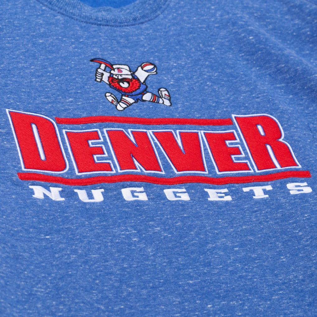 Denver Nuggets Throw It Back Fleece Sweatshirt Royal