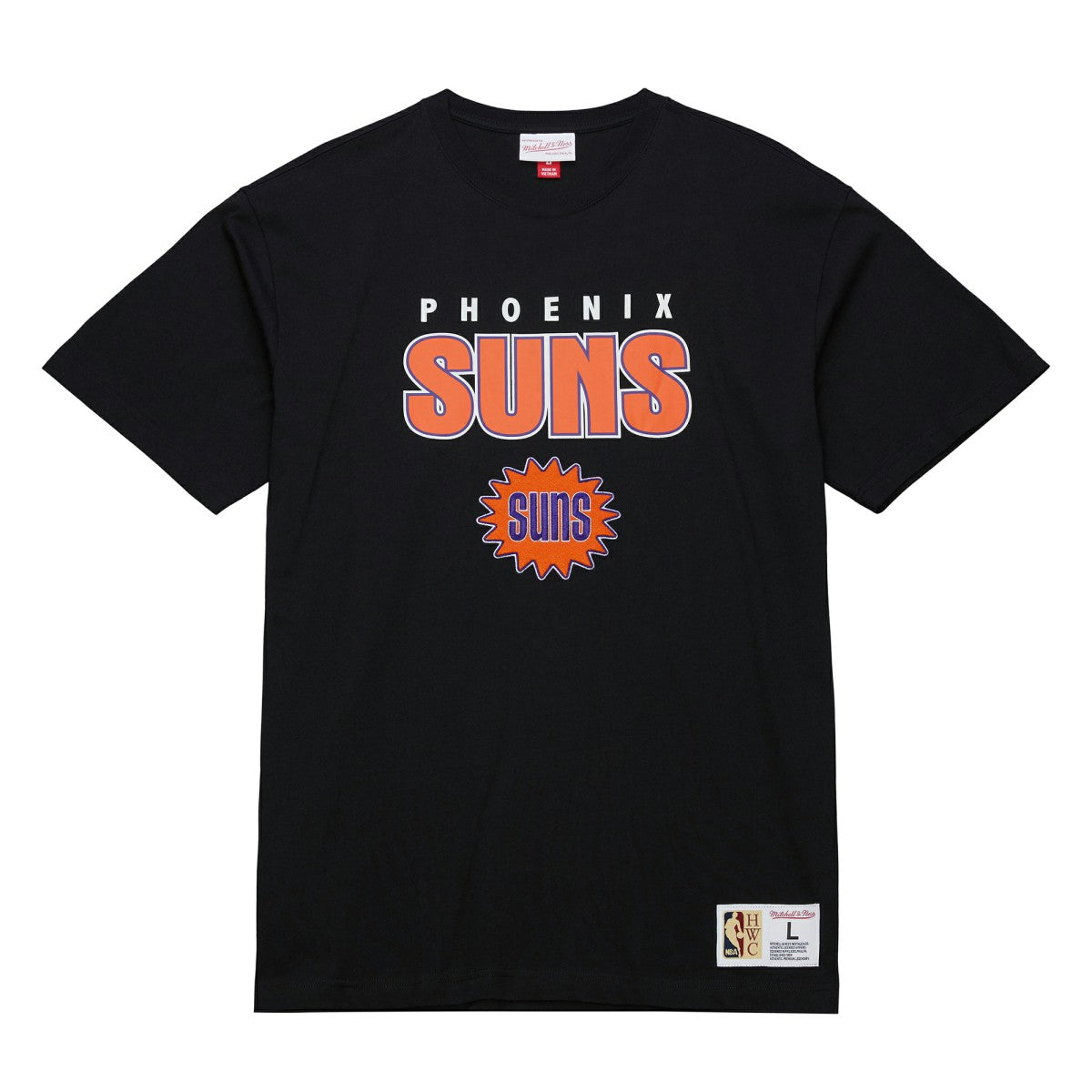 Phoenix Suns Hardwood Classics Throw It Back Premium T-Shirt Black