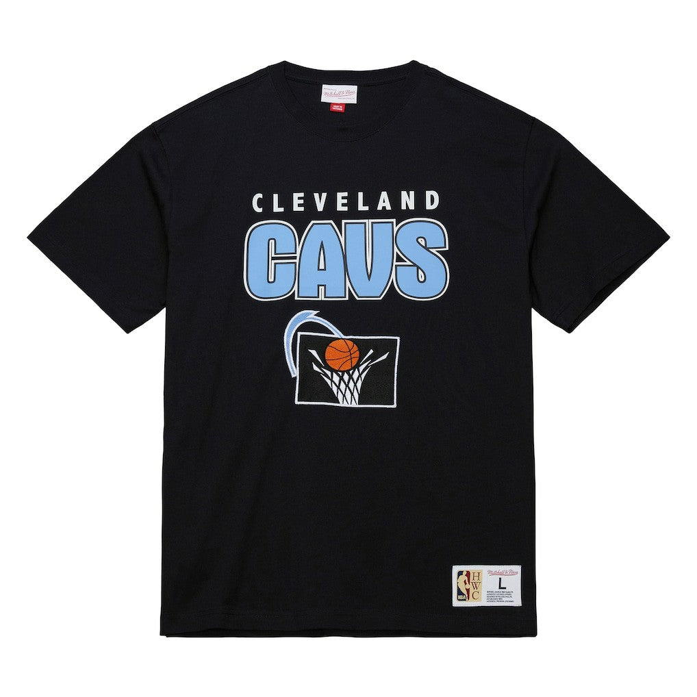 Cleveland Cavaliers Hardwood Classics Throw It Back Premium T-Shirt Black
