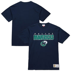 Dallas Mavericks Hardwood Classics Throw It Back Premium T-Shirt Navy