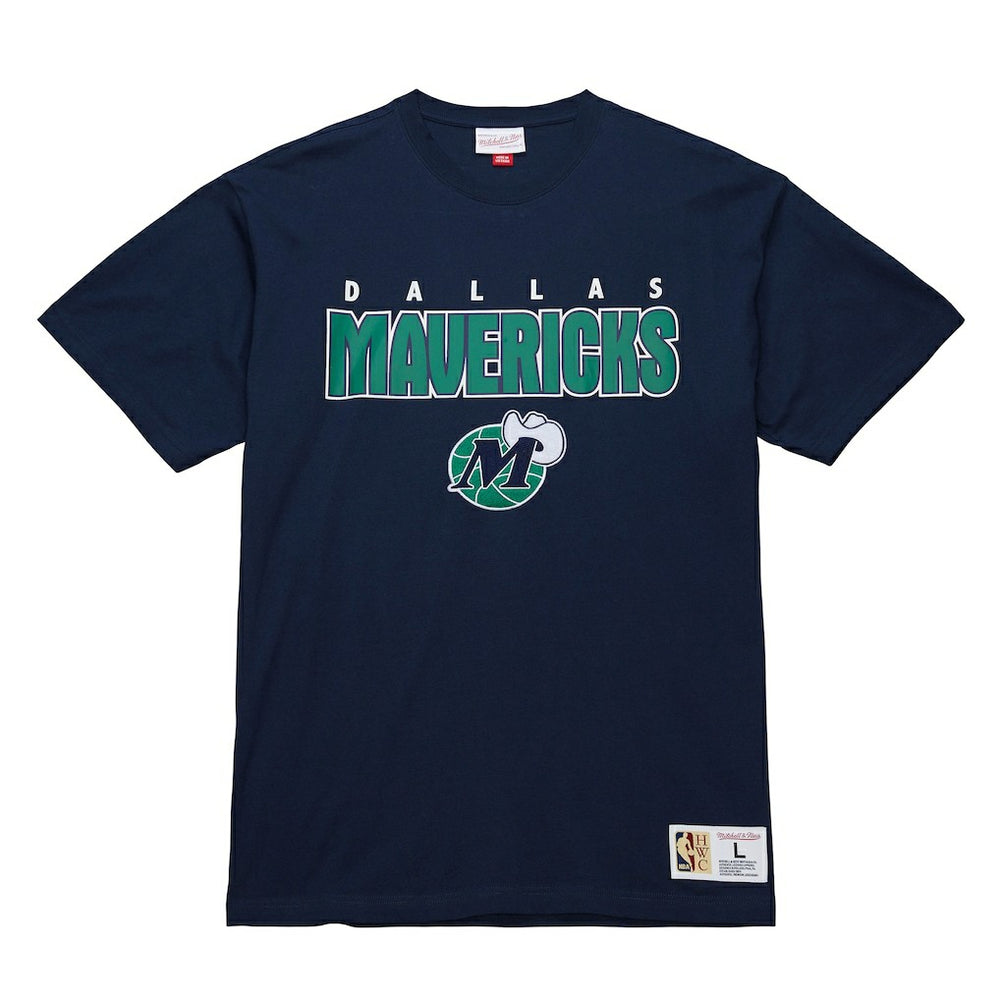 Dallas Mavericks Hardwood Classics Throw It Back Premium T-Shirt Navy