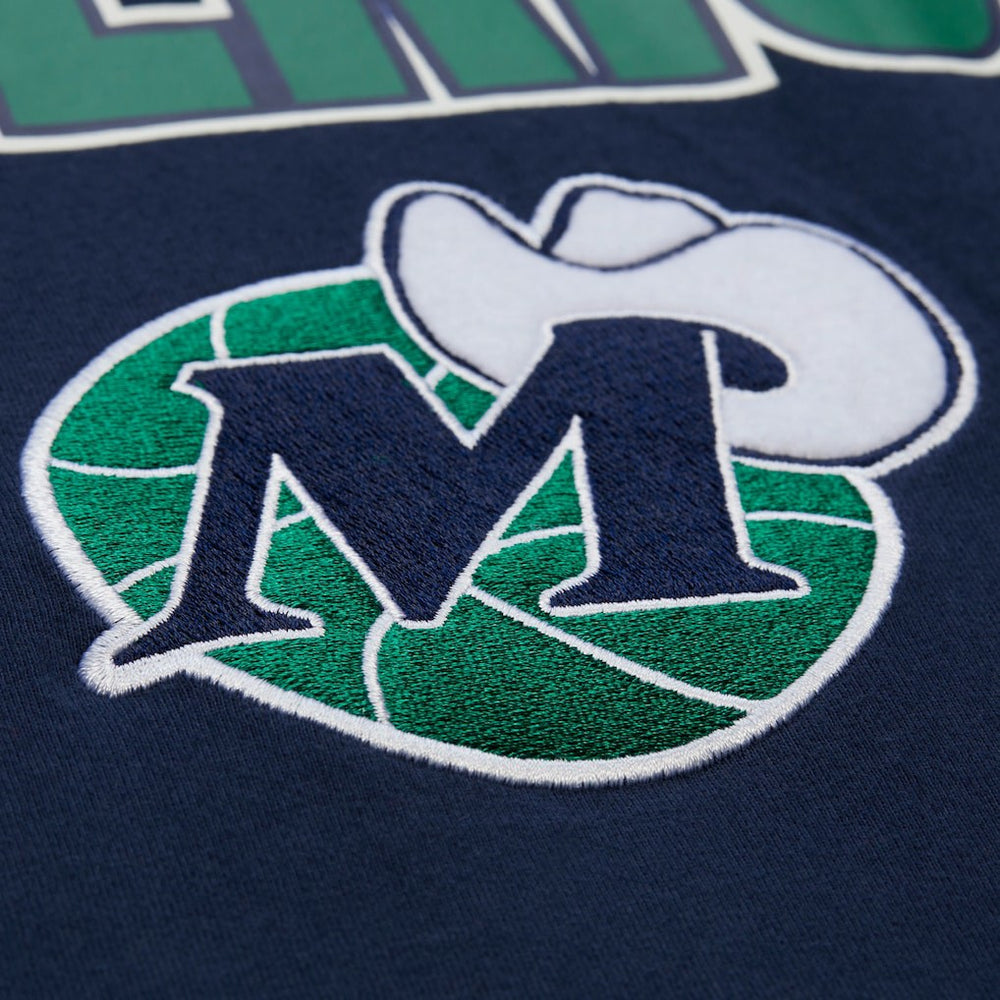 Dallas Mavericks Hardwood Classics Throw It Back Premium T-Shirt Navy