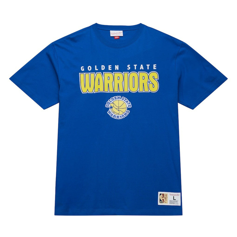 Golden State Warriors Hardwood Classics Throw It Back Premium T-Shirt Royal