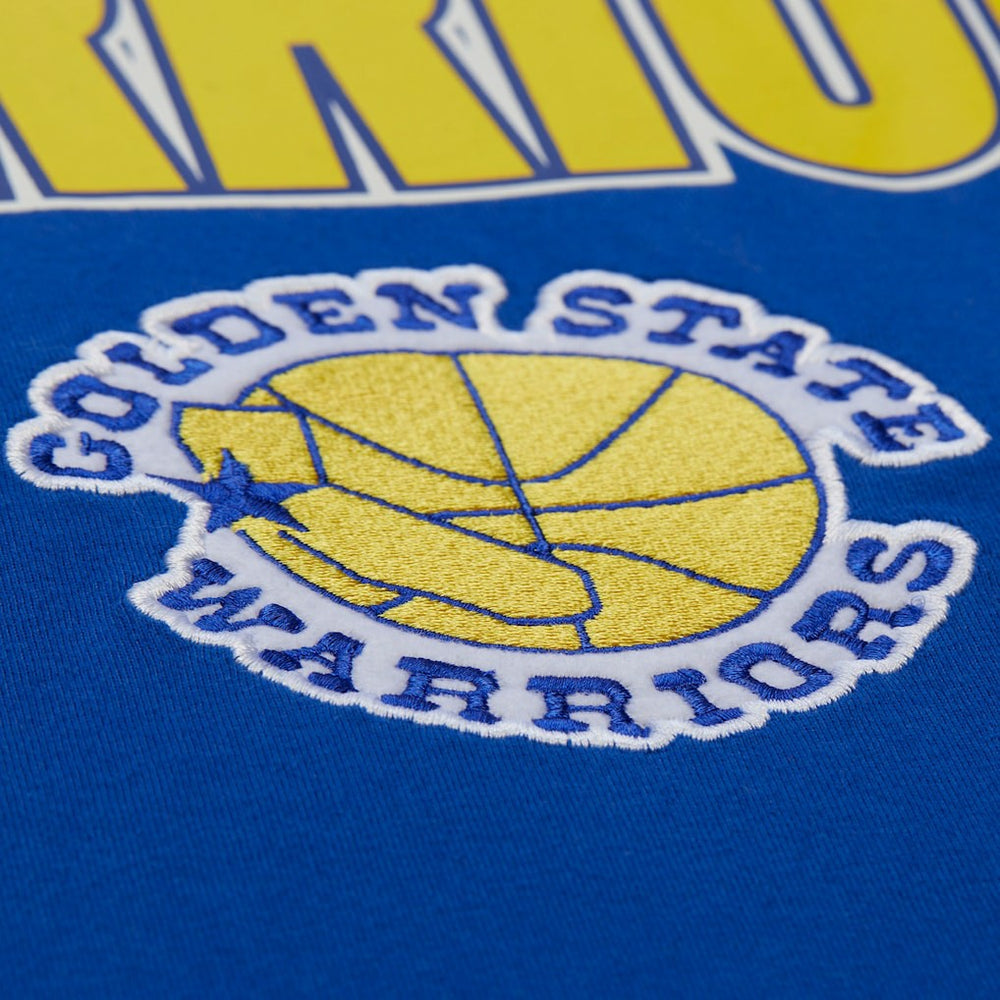 Golden State Warriors Hardwood Classics Throw It Back Premium T-Shirt Royal