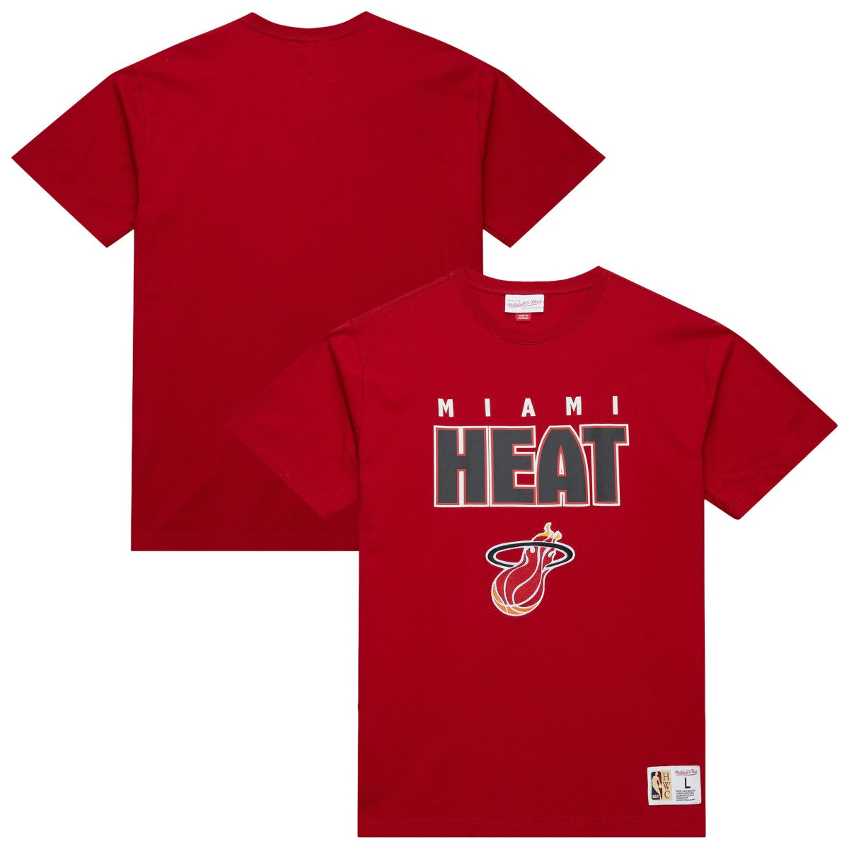 Miami Heat Hardwood Classics Throw It Back Premium T-Shirt Red