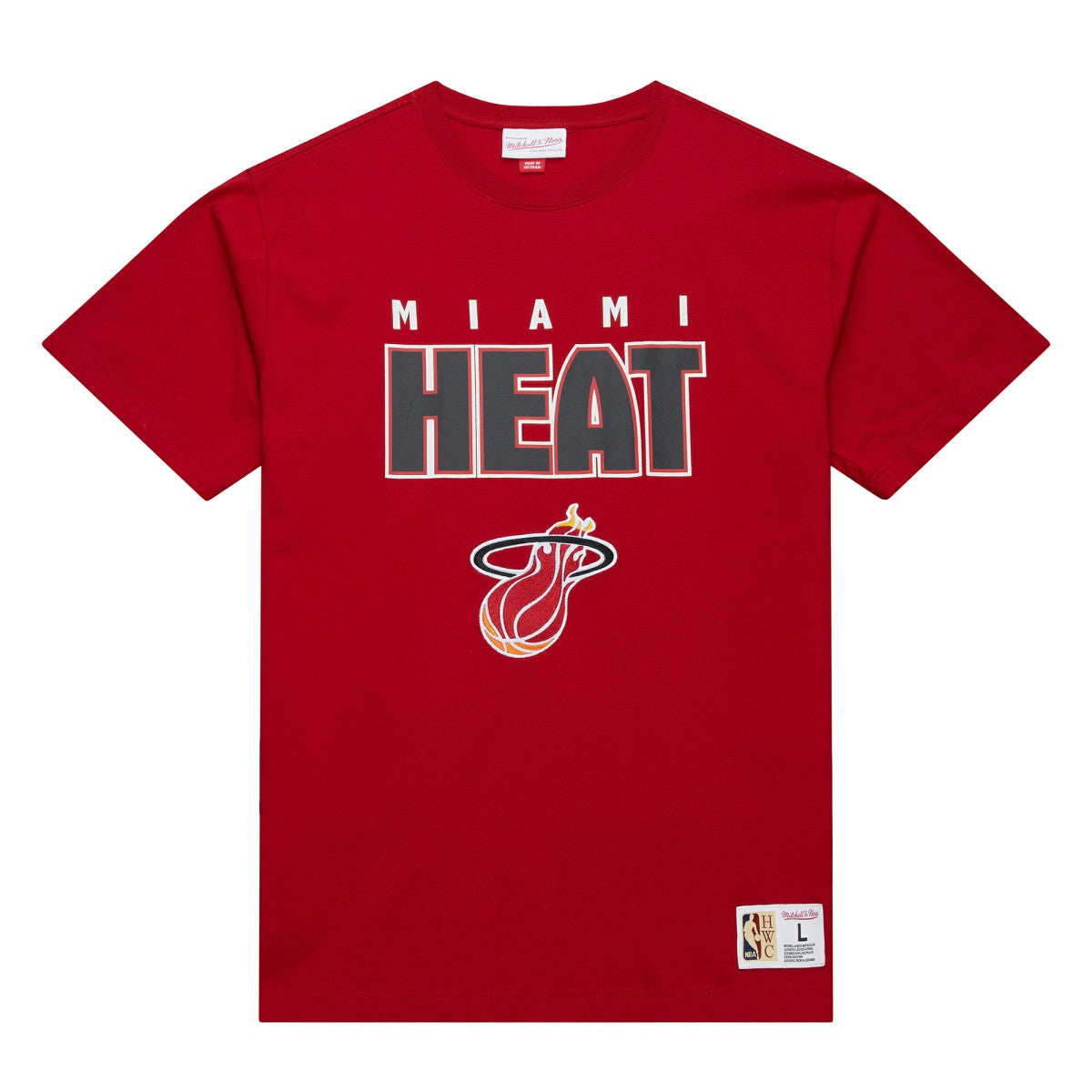 Miami Heat Hardwood Classics Throw It Back Premium T-Shirt Red