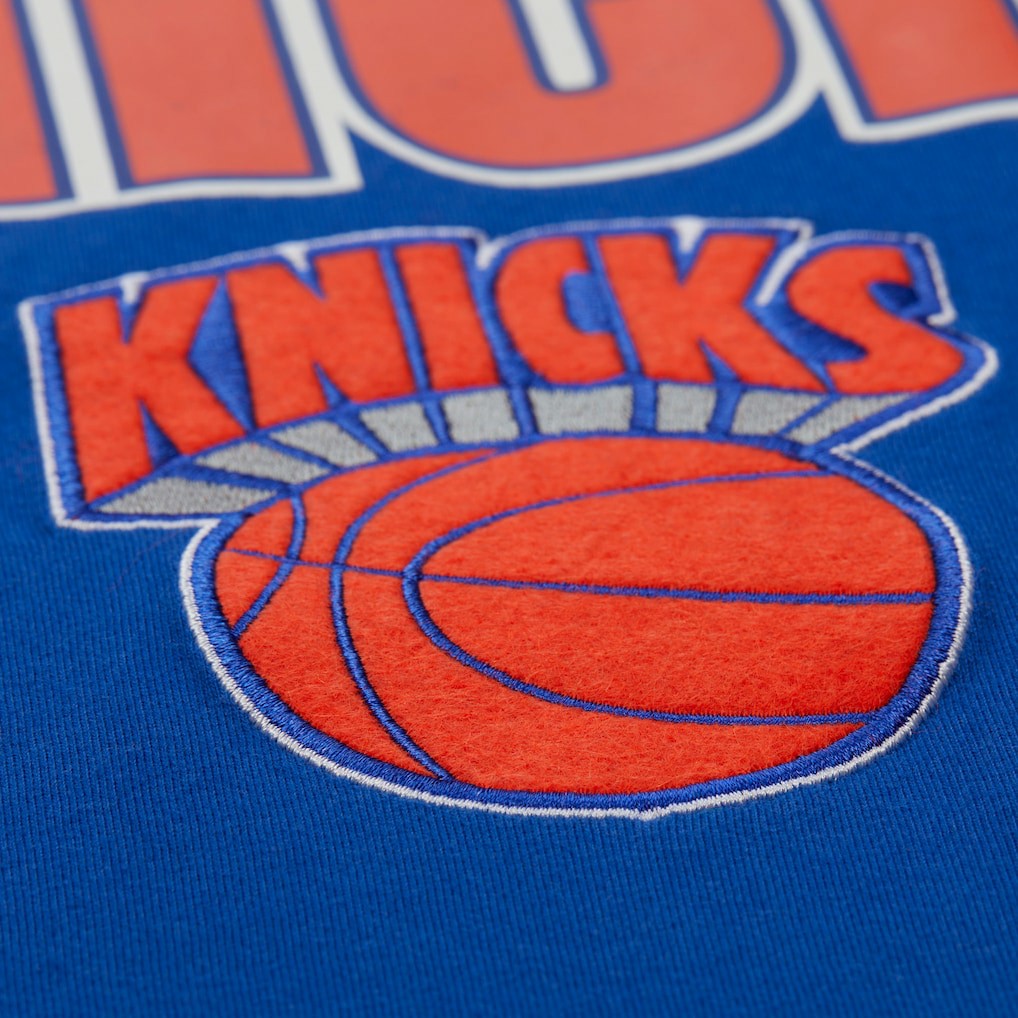New York Knicks Hardwood Classics Throw It Back Premium T-Shirt Blue