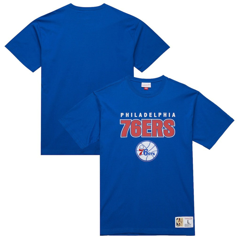 Philadelphia 76ers Hardwood Classics Throw It Back Premium T-Shirt Royal