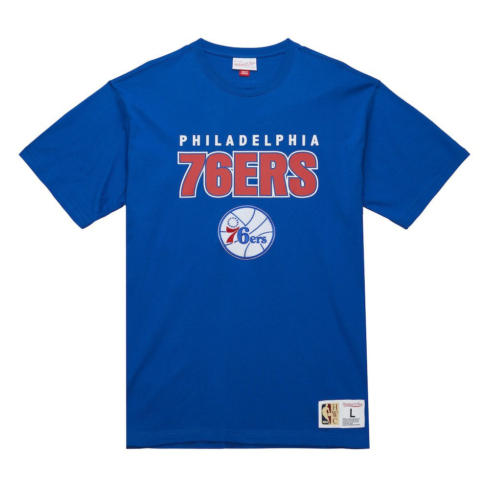 Philadelphia 76ers Hardwood Classics Throw It Back Premium T-Shirt Royal
