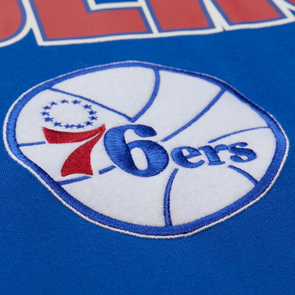 Philadelphia 76ers Hardwood Classics Throw It Back Premium T-Shirt Royal