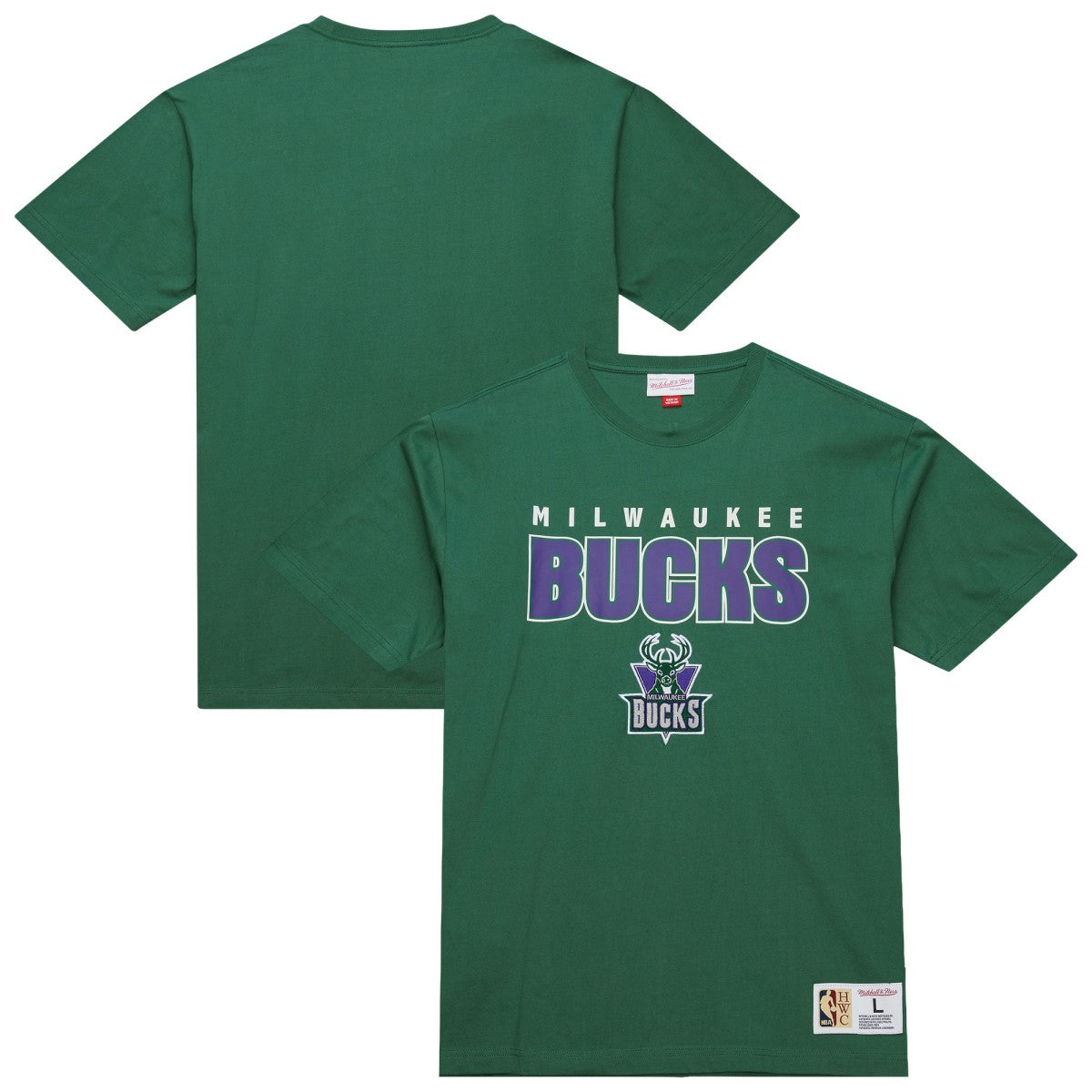 Milwaukee Bucks Hardwood Classics Throw It Back Premium T-Shirt Green